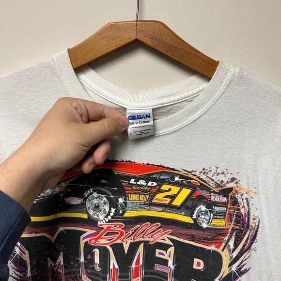 Early 00s Billy Moyer #21 Nascar‎ All over Print Shirt - Picture 5 of 6
